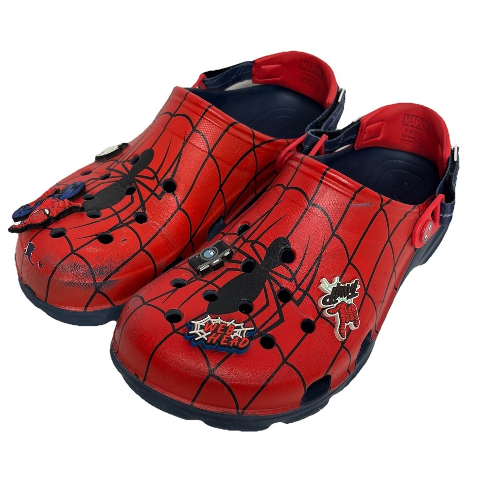 Limited Edition Spider-Man Neo Classic Clog CROCS Size Mens 12 *note flaws*